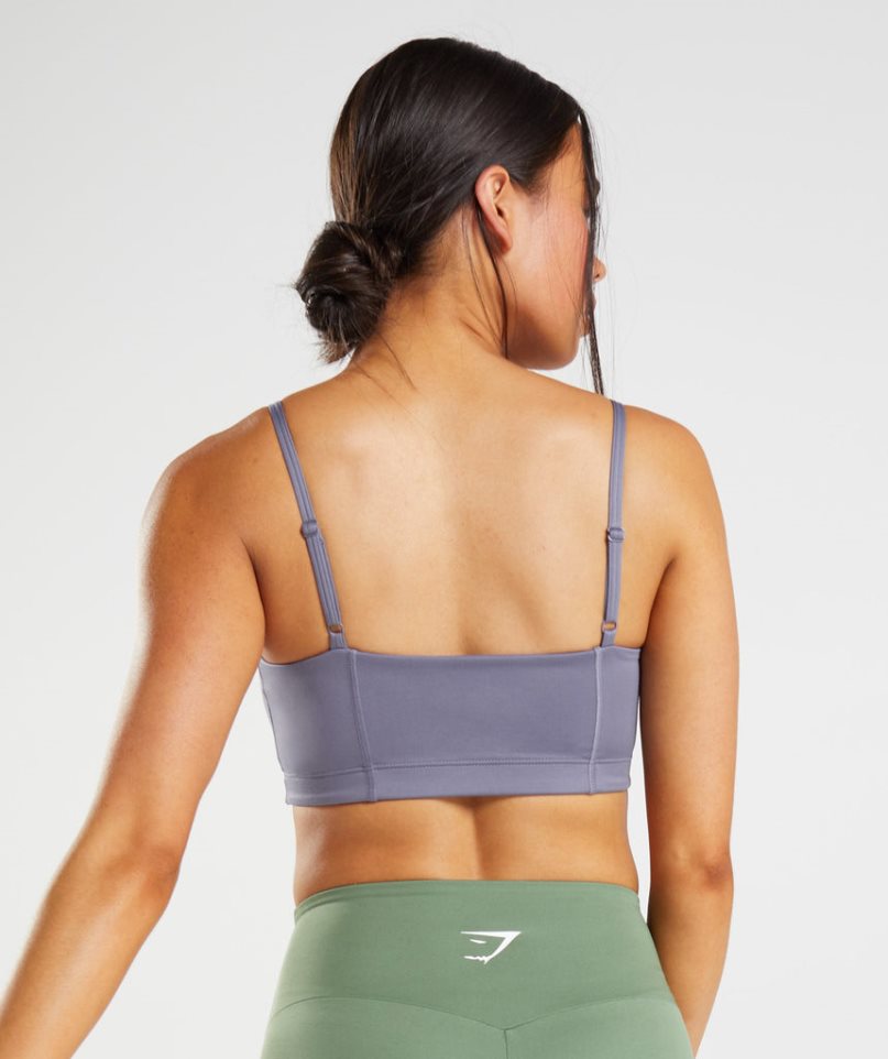 Women's Gymshark Bandeau Sports Bra Purple | CA 3A817D